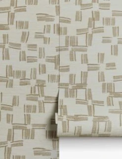 Crossmarks Grasscloth Wallpaper By Élan Byrd