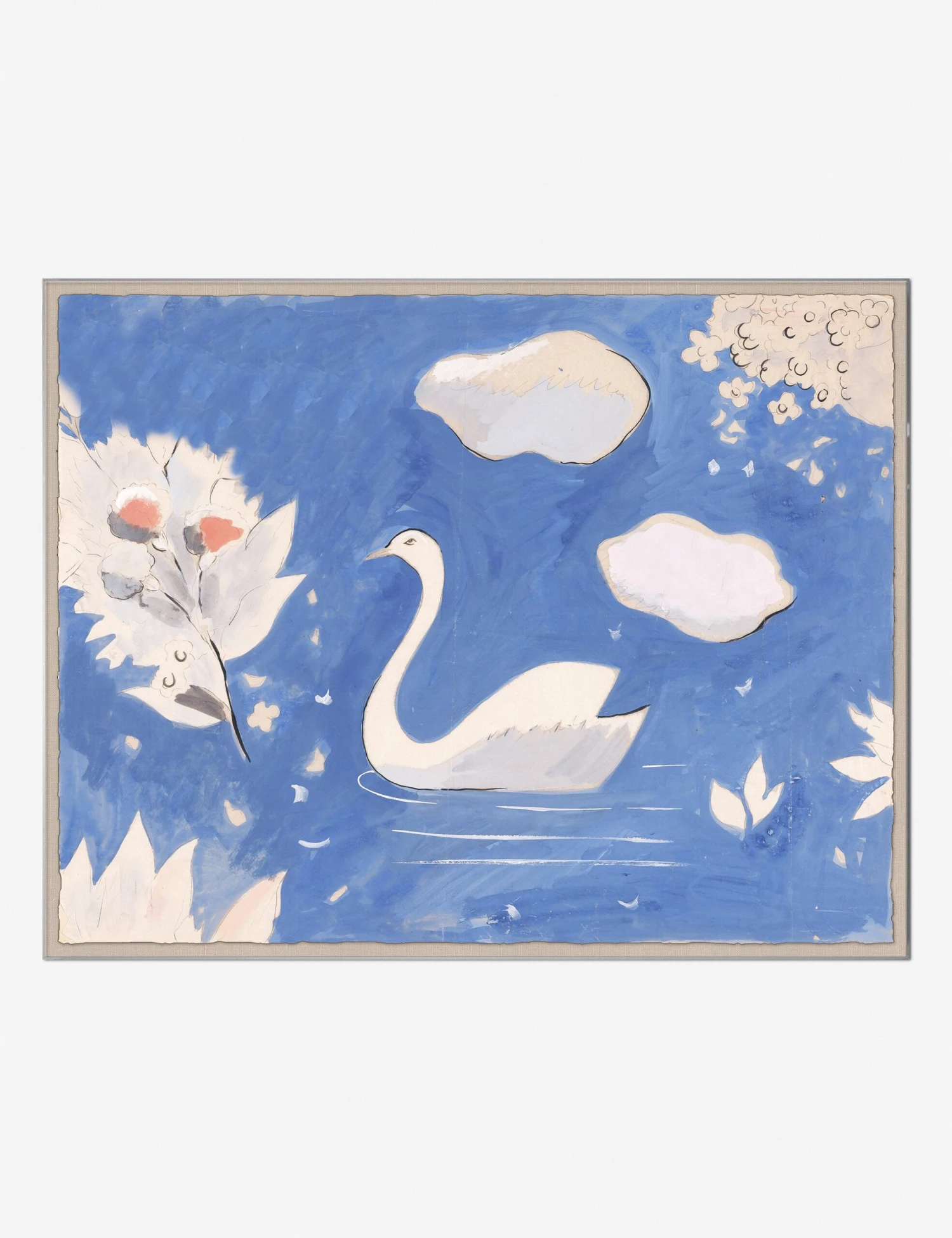 Swan In Lake Print By Paule Marrot - Image 2