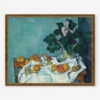 Still Life With Apples And A Pot Of Primroses Print By Paul Cézanne