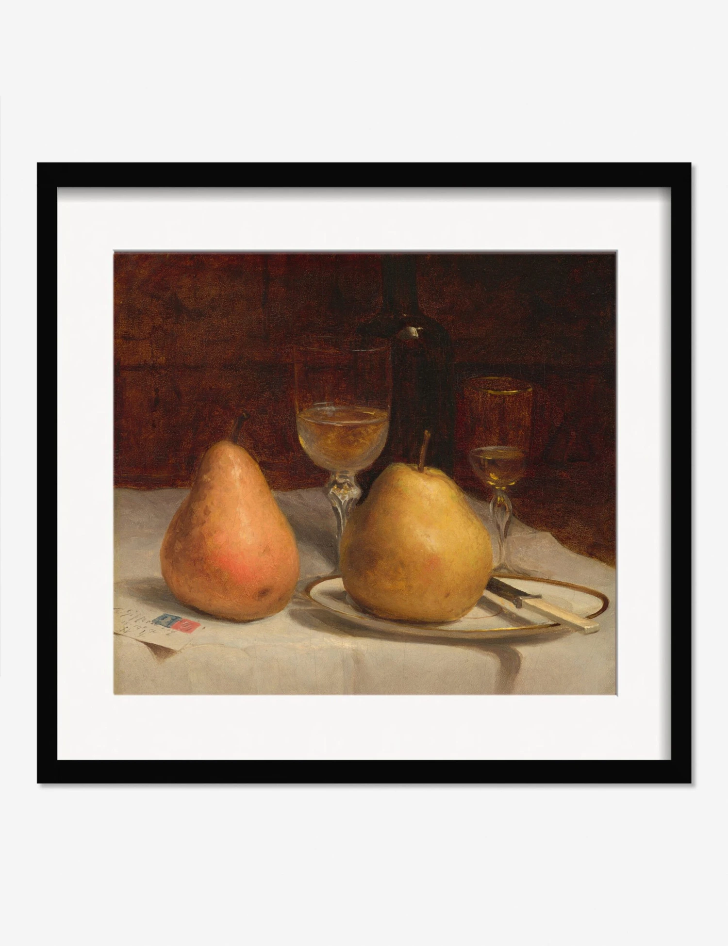 Two Pears On A Tabletop Print By Sanford Robinson Gifford - Image 4