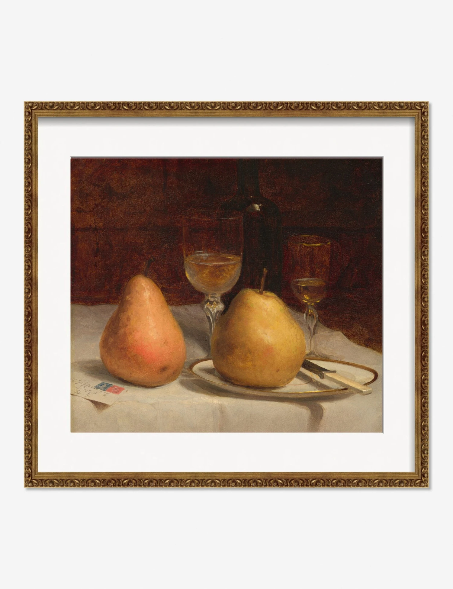 Two Pears On A Tabletop Print By Sanford Robinson Gifford - Image 9