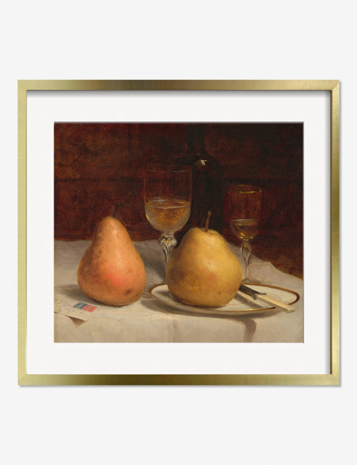 Two Pears On A Tabletop Print By Sanford Robinson Gifford - Image 8