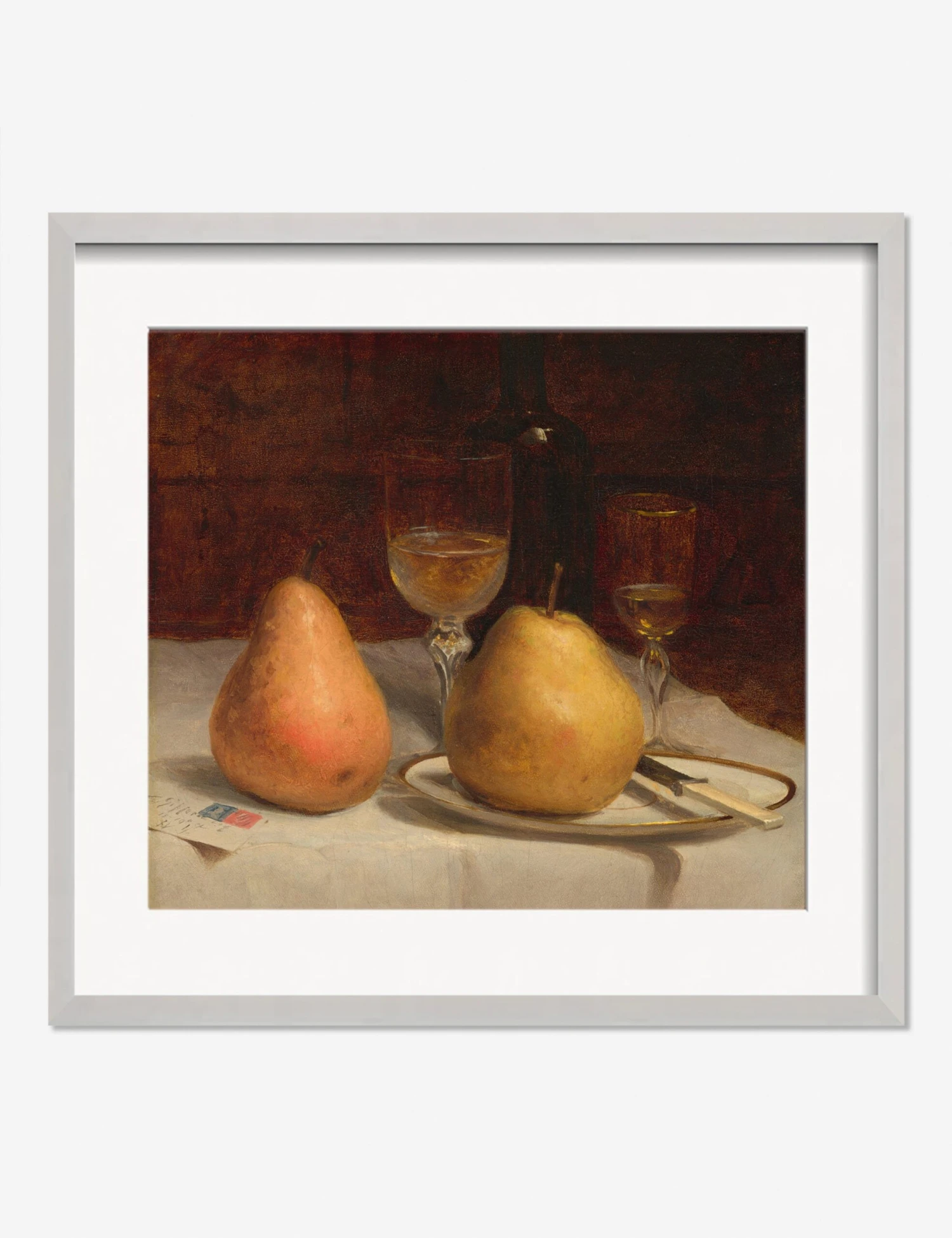 Two Pears On A Tabletop Print By Sanford Robinson Gifford - Image 7