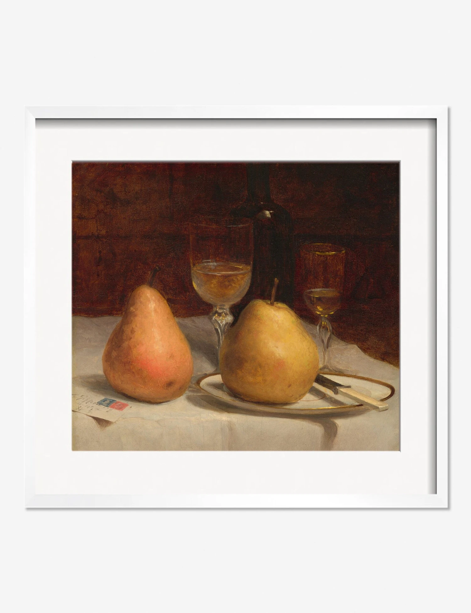 Two Pears On A Tabletop Print By Sanford Robinson Gifford - Image 5