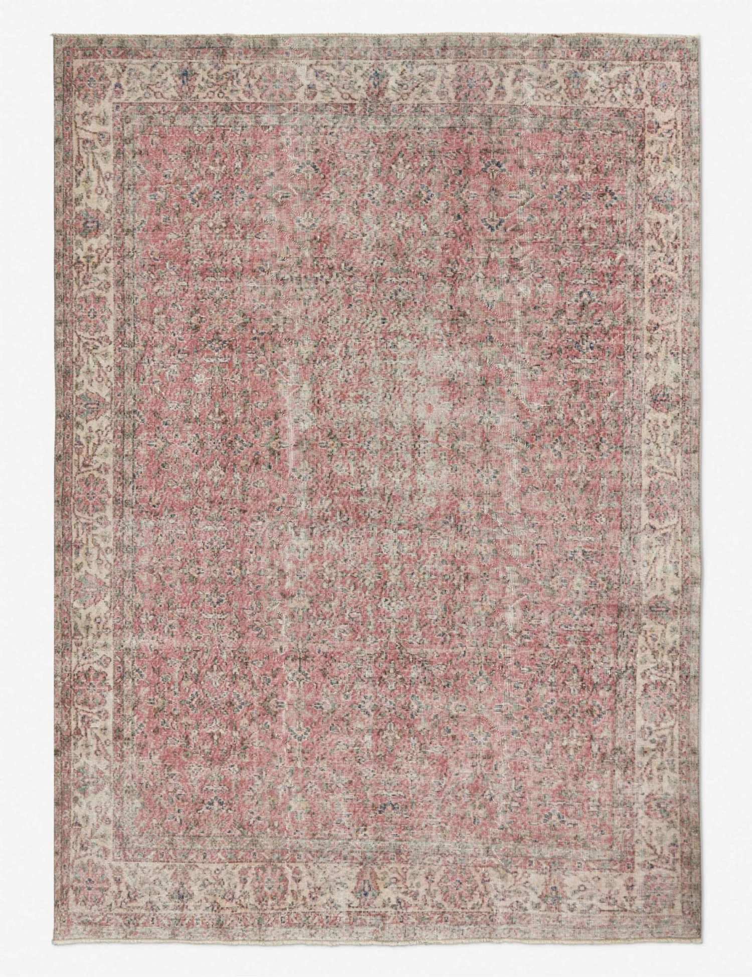 Vintage Turkish Hand-Knotted Wool Rug No. 183, 6'9" X 9'5"