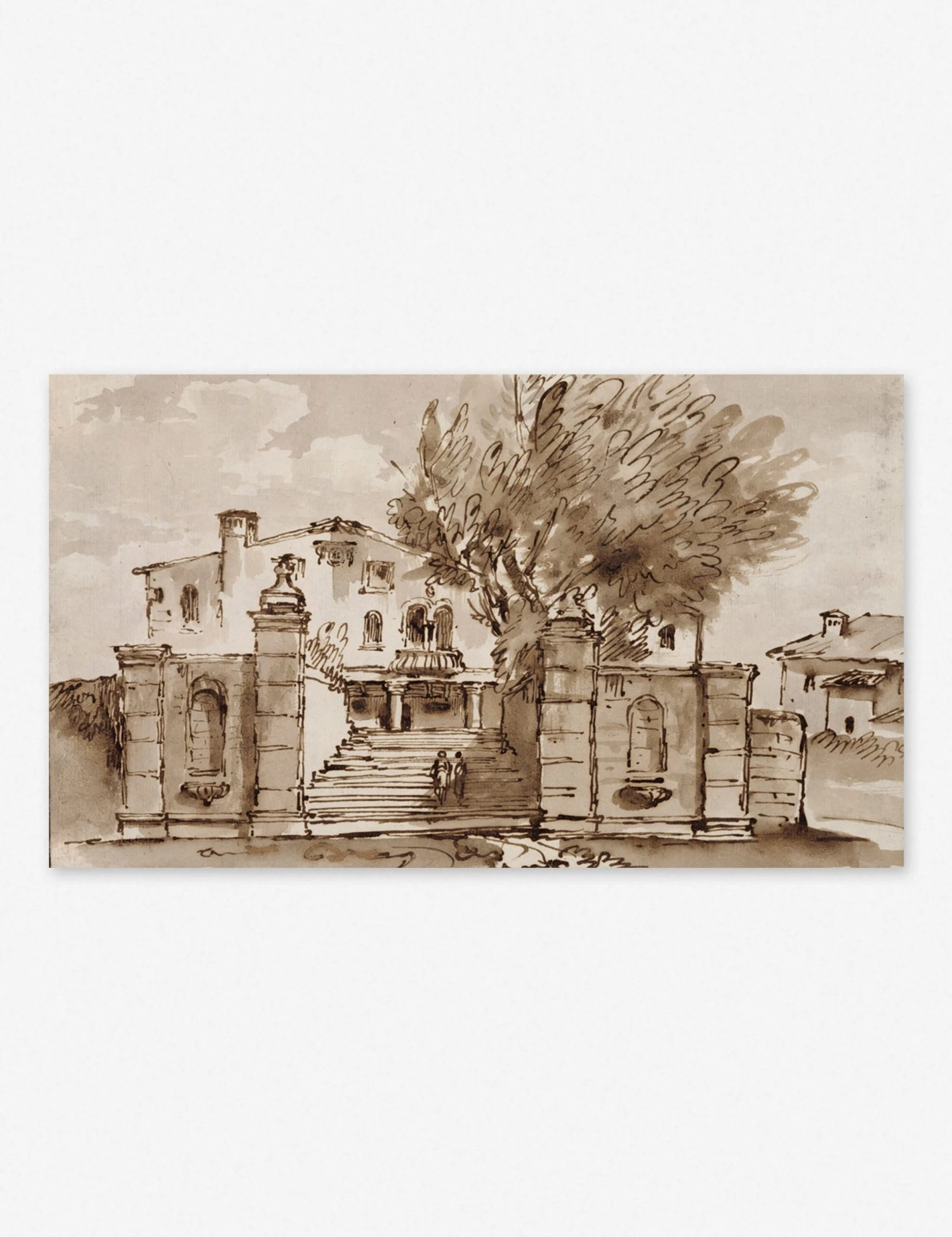 View Of A Villa Wall Art By Giambattista Tiepolo - Image 2